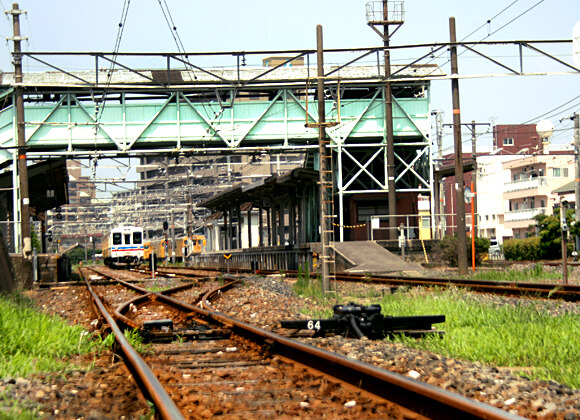 宇部新川駅の風景。